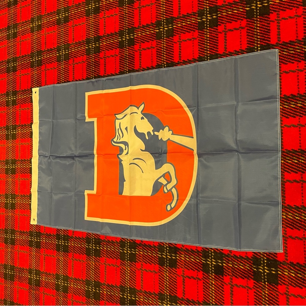 Brand new Denver Broncos banner flag